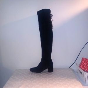 AGL Womens over the knee suede boots